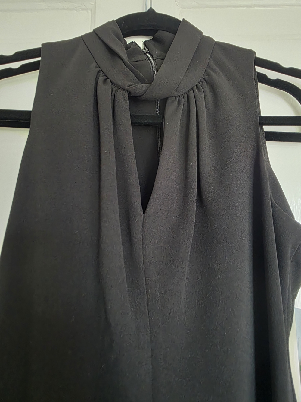 Calvin Klein Black Sleeveless Twist-Neck Dress